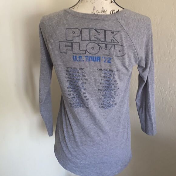 Lucky Brand Pink Floyd Band Gray Rainbow Distressed Graphic Shirt - Picture 3 of 10
